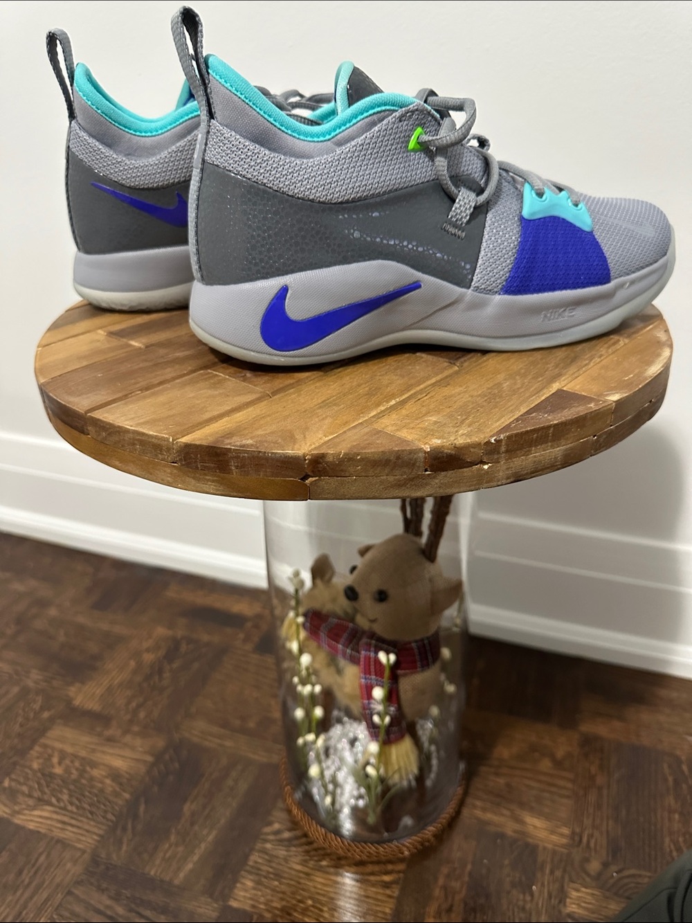 Nike Kids Gray, Blue & Teal Athletic Sneakers